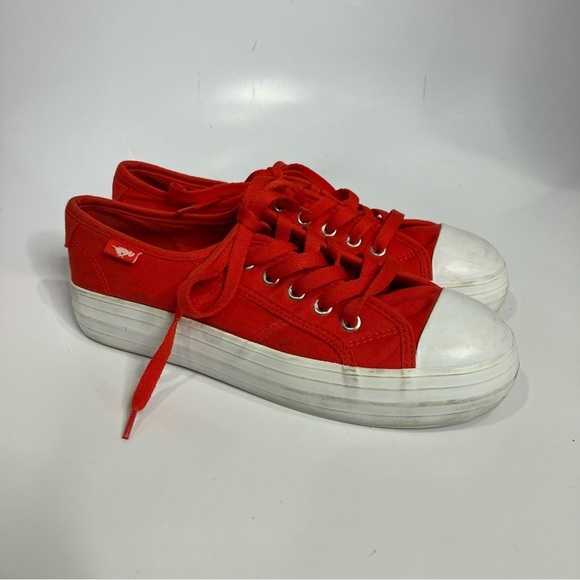 Rocketdog bright red platform Sneakers retro style size 8 - Picture 3 of 7